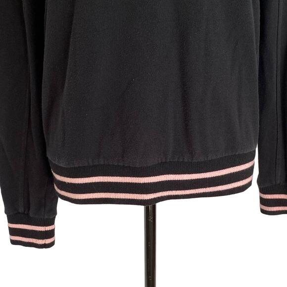 FILA Retro Black French Terry Crewneck Pullover Sweatshirt Woman's Size Medium - Picture 8 of 9